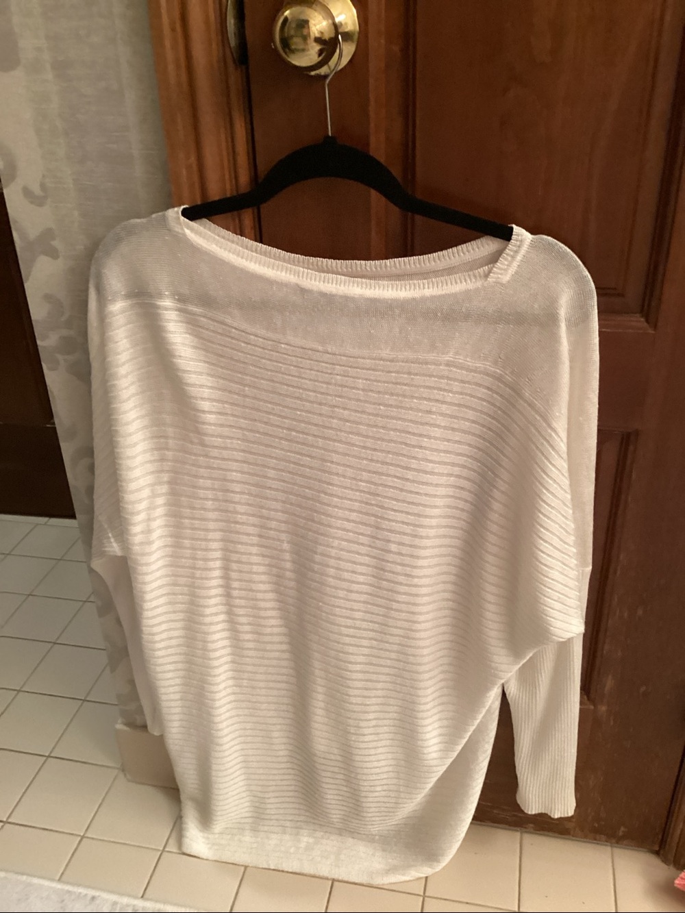Lafayette 148 New York Cream Dolman Sleeve Knit Top